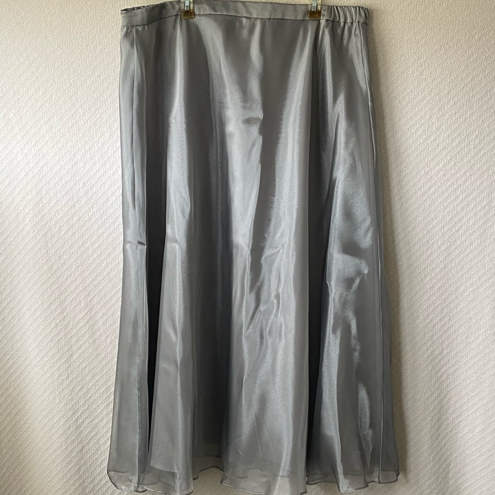 Michaelangelo Gray Polyester Maxi-Skirt-16